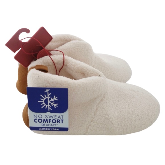 DEARFOAMS INDOOR/OUTDOOR SLIPPERS “NO SWEAT COMFORT BOOTIES~MEMORY FOAM~NWT - Picture 1 of 4